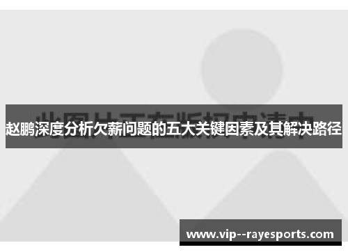 赵鹏深度分析欠薪问题的五大关键因素及其解决路径 赵鹏深度分析欠薪问题的五大关键因素及其解决路径